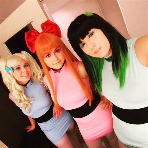 Powerpuff Girls Blossom Bubbles Buttercup Cosplay Costume | Girl group halloween costumes, Cute ...