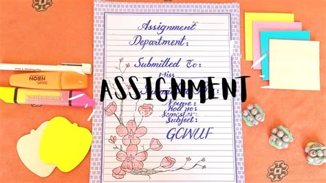 How to make assignment ||Front page design||[calligraphy][drawing] - YouTube