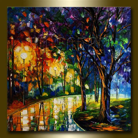 Rainy Night Giclee Canvas Print from Original Oil Painting by Willson ...