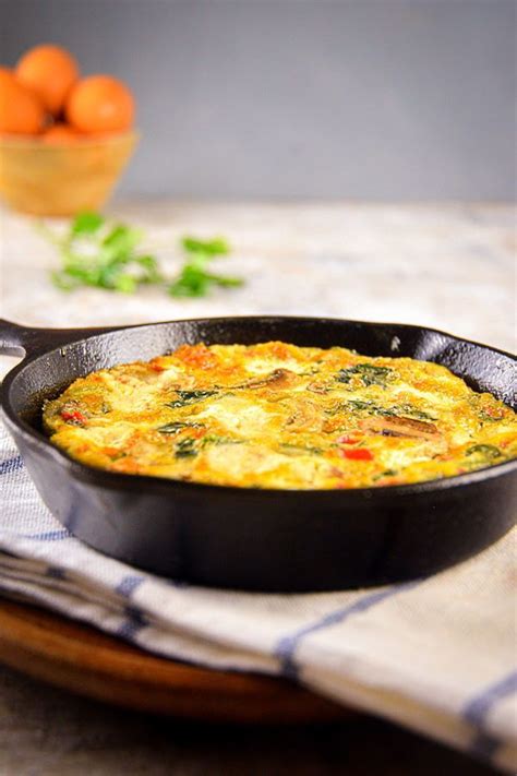 Electric Skillet Vegetable and Goat Cheese Frittata | Recipe | Delicious breakfast recipes, One ...