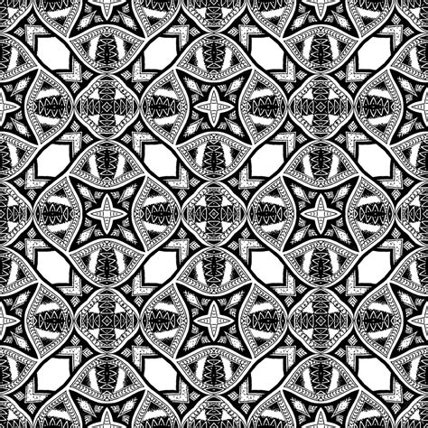 Premium Vector | Black and white batik pattern background