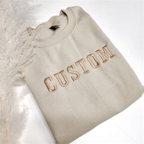 Custom Embroidered Sweatshirt, Custom Embroidered Varsity Crewneck ...