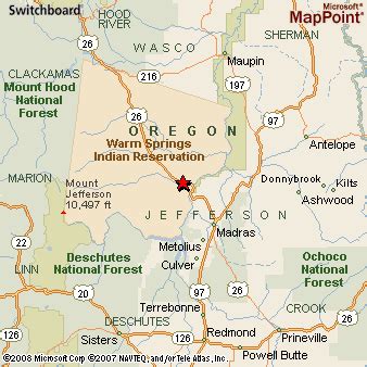 Where is Warm Springs, Oregon? see area map & more