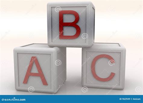 ABC Cubes stock illustration. Image of render, teaching - 962949