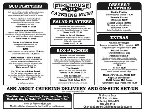 Firehouse Subs Kettering Now Caters! - Firehouse Subs Kettering ...