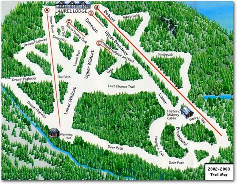 Laurel Mountain Ski Resort Ski Trail Map - Laurel Mountain Ski Resort Pennsylvania 15655 • mappery