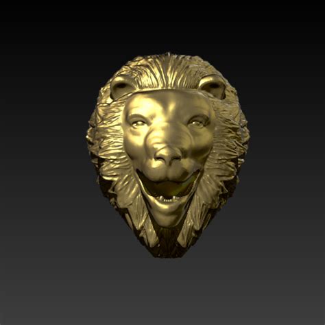 lion head mount_3D model using Jewlery designer. - Cad Wala