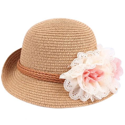 1PCS Children's Baby Girl Kids Sun Hat Summer Lovely Fashion Straw Hat Beach Cap for 2 7 Year ...