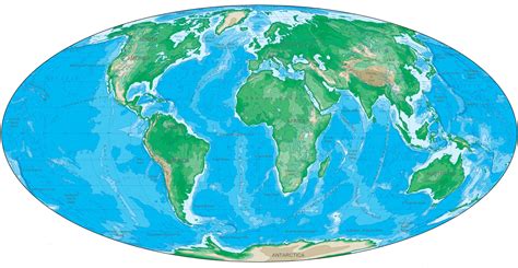 Oval Shaped World Map - MapSof.net