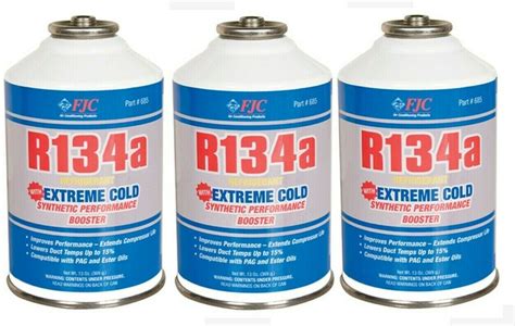 (pack Of 3)fjc R134a 12 Ounce Refrigerant With Extreme Cold Performance ...