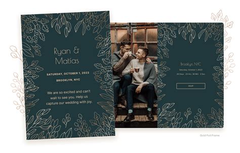 Digital Wedding Invitation with RSVP, Online Wedding Invite, Handdrawn Flowers, Personalized ...