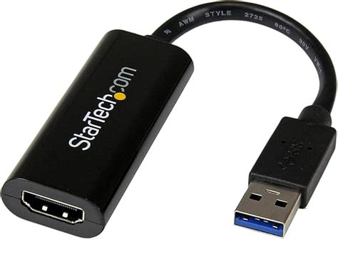 USB to Dual HDMI Adapter - 4K - External Video Card - USB to HDMI Adapter - Monitor Adapter ...