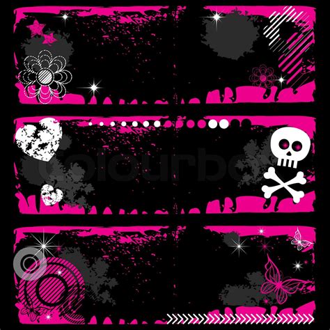 A set of three modern emo banners | Stock vector | Colourbox