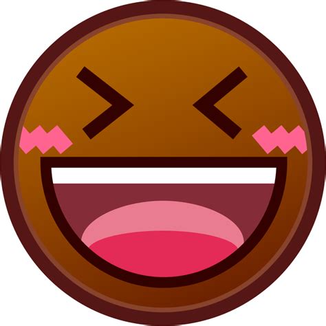"laughing (brown)" Emoji - Download for free – Iconduck