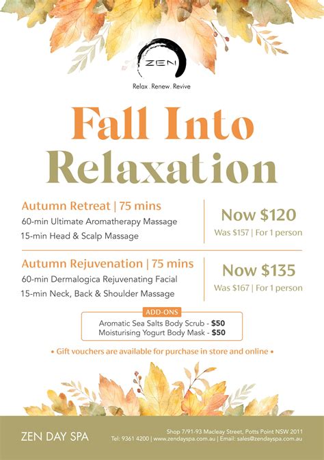 Autumn Rejuvenation - Zen Day Spa