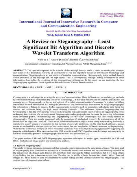 A Review on Steganography - Least Significant Bit