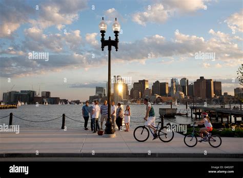 East Boston waterfront, Boston Harbor, skyline Stock Photo - Alamy