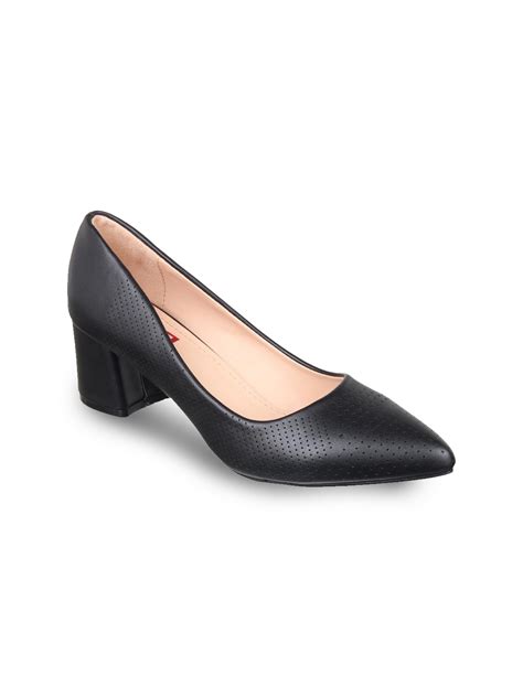 Buy Flat N Heels Women Black Solid Pumps - Heels for Women 7647117 | Myntra