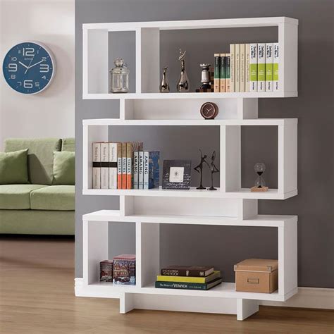 Carrollton Contemporary Bookcase in White | White bookcase, Furniture design, Home office furniture