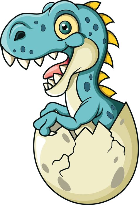 Cartoon baby dinosaur hatching from egg 5332299 Vector Art at Vecteezy