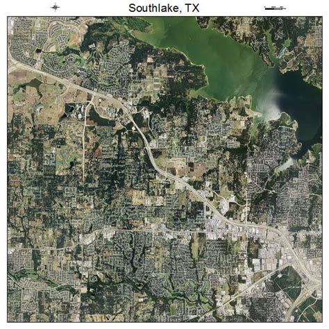 Aerial Photography Map of Southlake, TX Texas