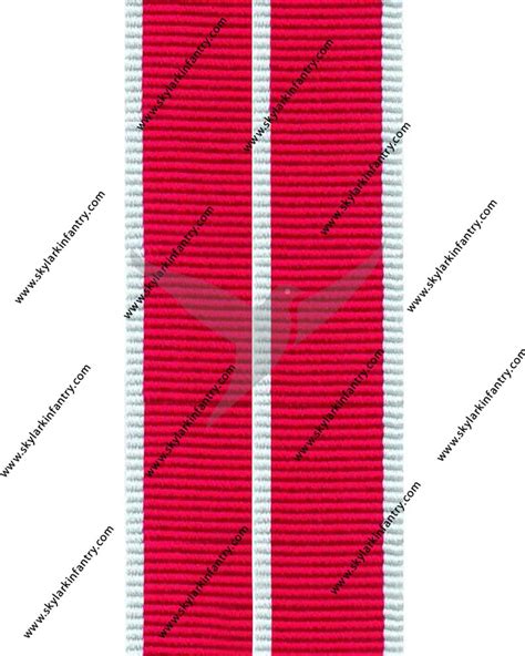 Red white medal ribbon - Skylark Infantry