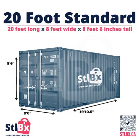 20-Foot Shipping Container Dimensions – StlBx Storage, Shipping ...