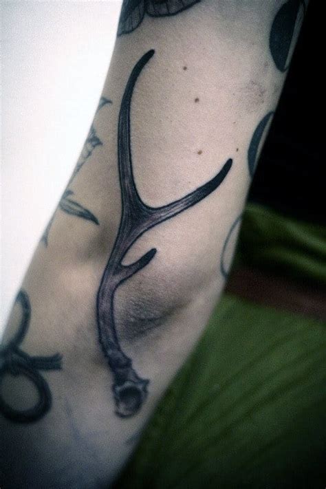 70 Antler Tattoo Designs For Men - Cool Branched Horn Ink Ideas