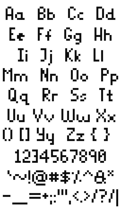 Pixel Art Font - Tepid Terminal by philtacular