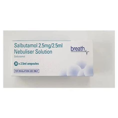 Salbutamol Nebulizer 2.5, 2.5MG/ML at Rs 26/pack in Nagpur | ID ...