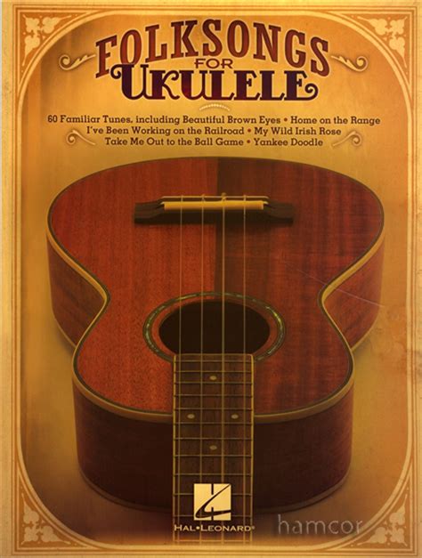 Folksongs for Ukulele 60 Songs Chord Melody Sheet Music Book Songbook Folk Songs