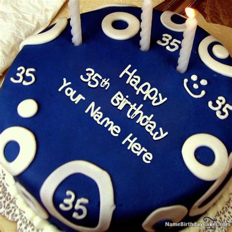 Happy 35th Birthday Cake With Name