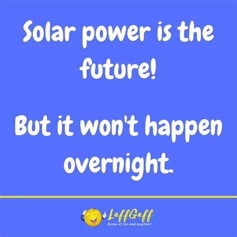 Funny Solar Power Joke! | LaffGaff, Home Of Laughter