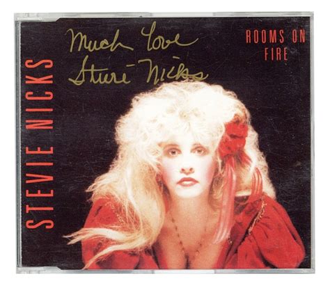 Lot Detail - Stevie Nicks Signed “Rooms on Fire” CD Cover (REAL)