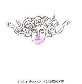 Gorgon Jellyfish Chewing Gum Mythical Creature Stock Vector (Royalty Free) 1724265739 | Shutterstock