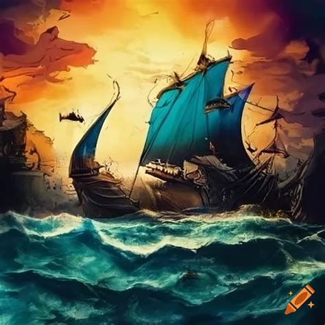 Album cover called 'nautical surprise' on Craiyon