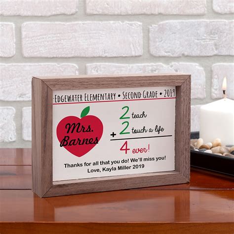 2+2 Personalized Teacher Table Top Sign | GiftsForYouNow