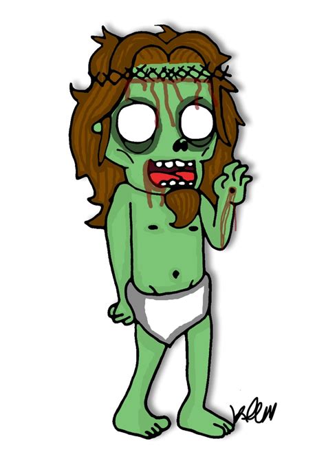 zombie jesus greeting card zombie art walking dead zombie