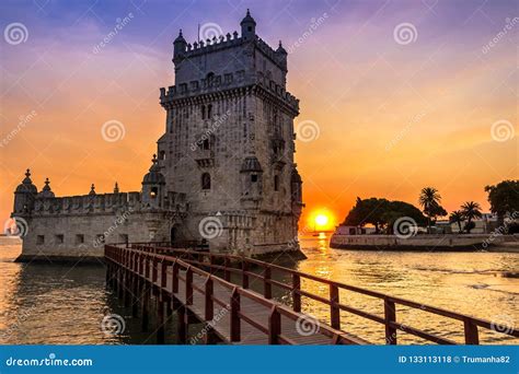 Belem Tower - Fortified Tower Located In Lisbon Portugal. Royalty-Free Stock Photo ...