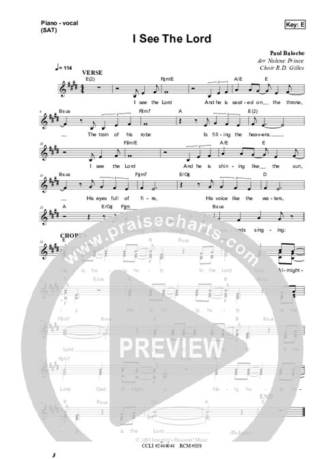 I See The Lord Sheet Music PDF (Dennis Prince / Nolene Prince ...