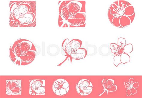 Illustration of Cherry Blossom Logo ... | Stock vector | Colourbox