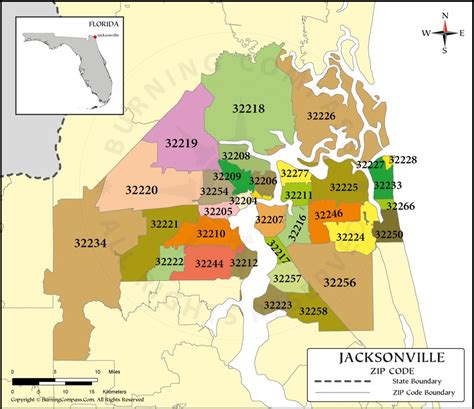 Jacksonville Zip Code Map