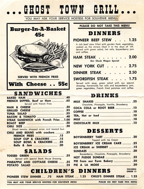 Pin by Michael M. Rogers Fine Art Wat on Advertising Vintage | Grilling menu, Vintage menu ...