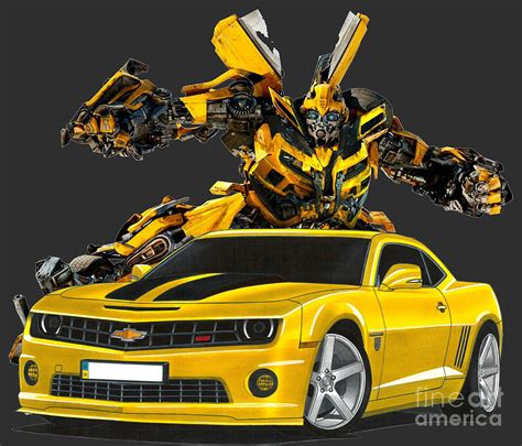 Chevrolet Camaro SS Bumblebee Transformers Drawing by Vladyslav Shapovalenko - Pixels