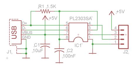 USB to Serial converter using PL2303SA - Electronics-Lab.com