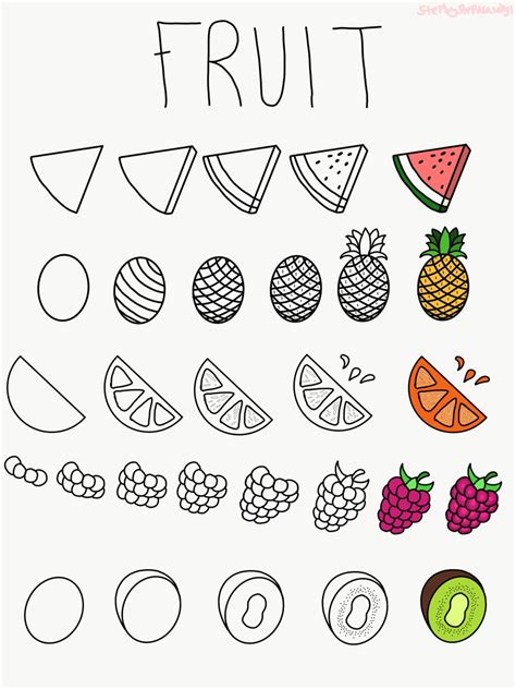 How to Draw a Fruit Step by Step - Foster Jeanette