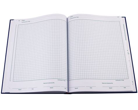 212613 - Laboratory Notebook, Gridded Pages, Blue Cover, 200 Page Book