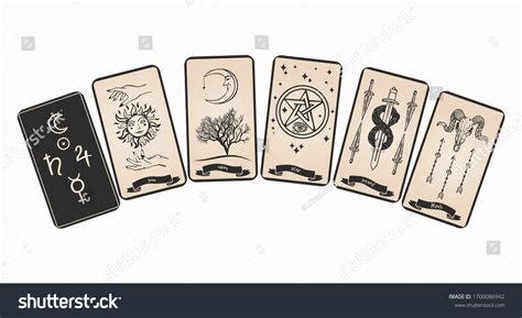 Tarot Card Symbols Vector Illustration Tarot Stock Vector (Royalty Free ...