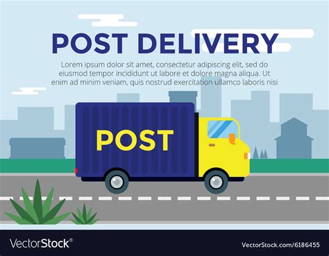 Delivery truck service van silhouette Royalty Free Vector