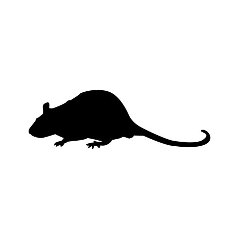 Rat silhouette vector design 15937399 Vector Art at Vecteezy